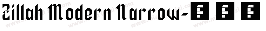 Zillah Modern Narrow字体转换